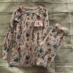 Little Sleepies Pink Toy Story Pajama Set